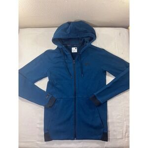 Under Armour Blue Full Zip Hoodie Jacket SM P CH Cotton Polyester Blend Athletic